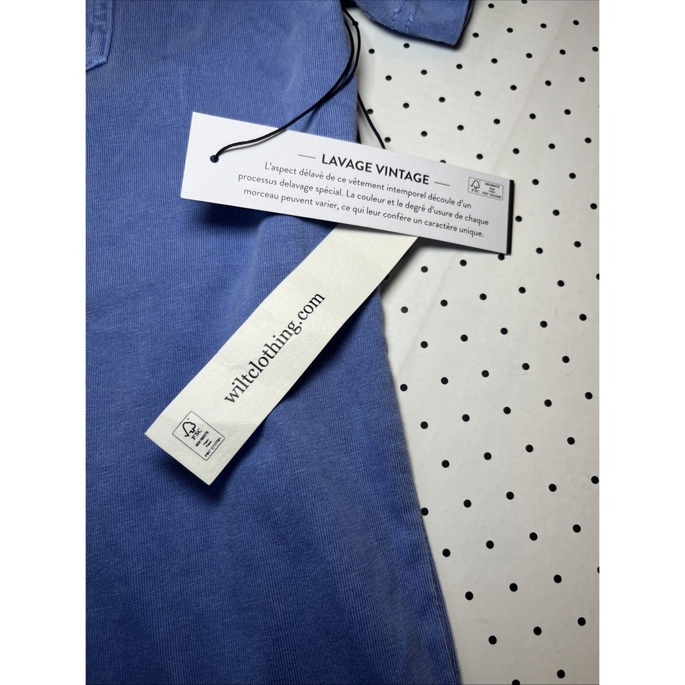 WILT Vintage Wash Pocket Tee XL NWT Periwinkle Blue Garment Dyed T Shirt - Picture 6 of 10